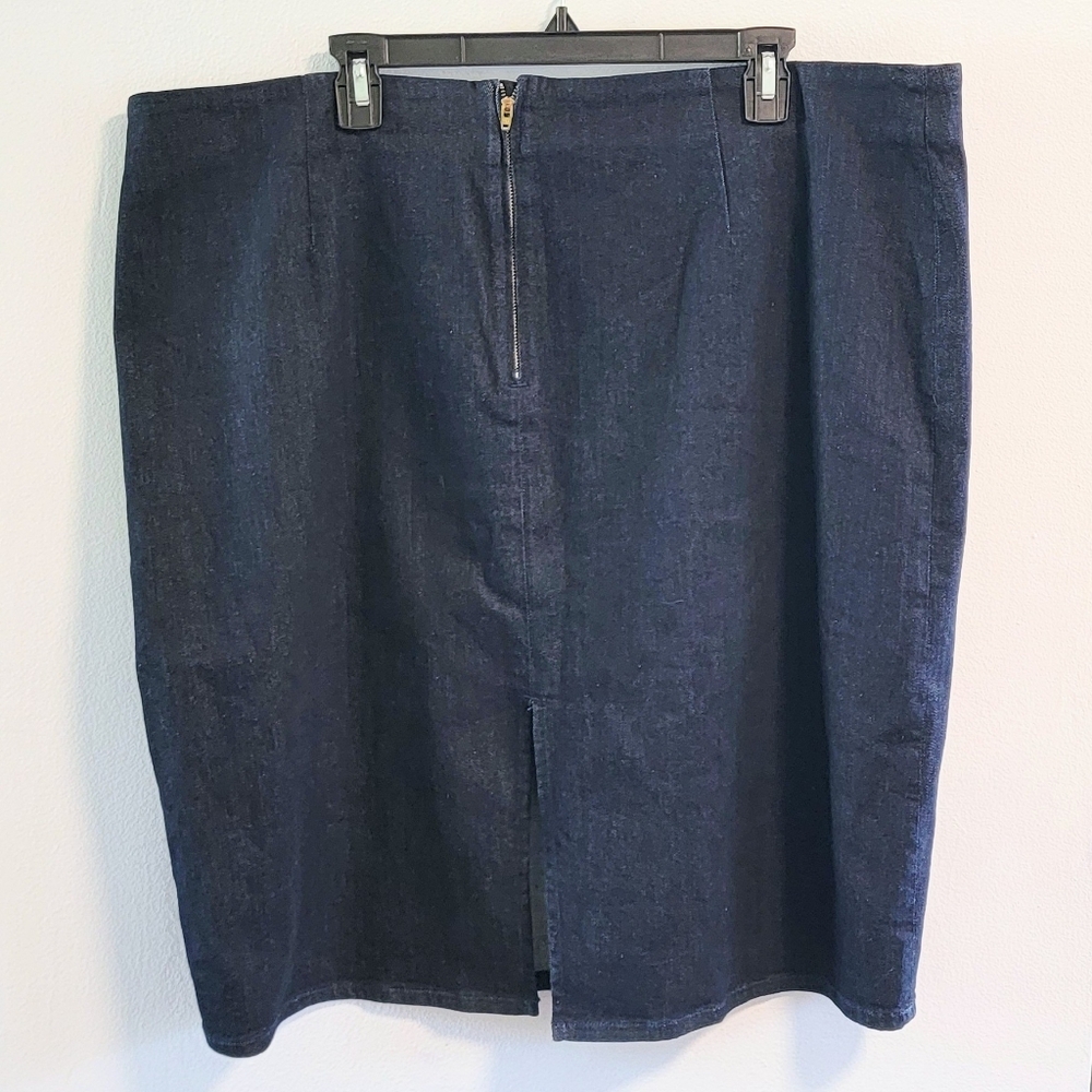20 J Crew F Denim Cottage Academia Festival Forest Fairy Pencil Skirt Plus Size - Picture 2 of 4